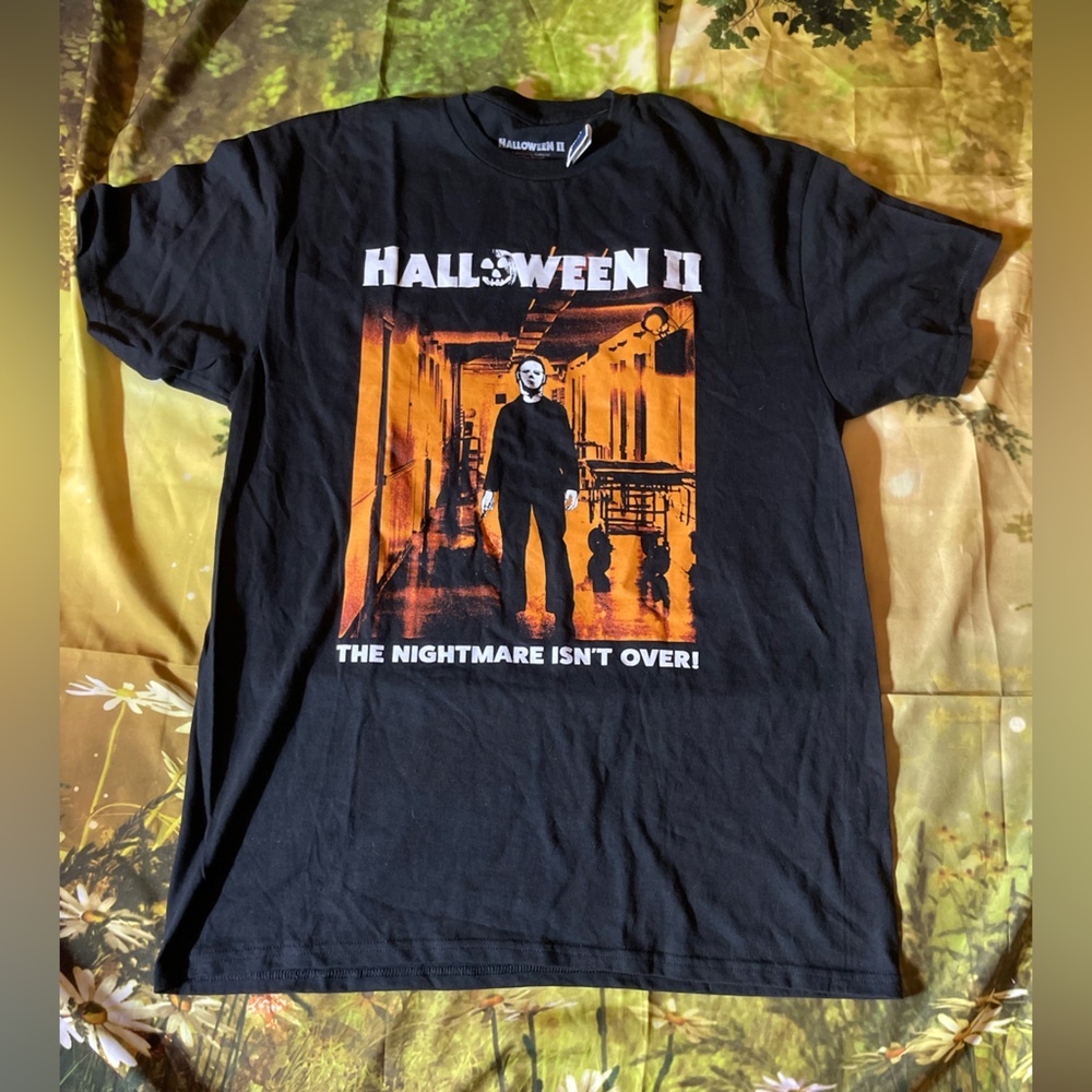 Halloween II Black Graphic T-Shirt, L, NWT